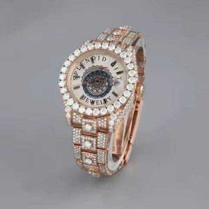 Reloj de Lujo para Hombre con Diamantes, Caja Plateada y Moissanita de 28mm, Analógico, Cuarzo ETA, Cristal de Zafiro, Cierre Oculto, para Bodas y Fiestas - Product Image 3