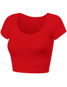 Camiseta Corta para Mujer, Ropa Informal Relajada, Diseñada para Actividades Cotidianas con Estilo, Camiseta Corta para Mujer - Product Image 1