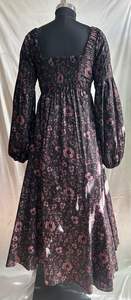 Vestido Midi de Algodón Cambray Estampado de Moda para Mujer, Estilo Informal, Corte Holgado, Cómodo, para Fiestas de Verano - Product Image 4