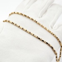 Collier en or 18 carats, bracelet étincelant et élégant, style urbain vintage, en laiton fusionné, accessoire durable pour couples et familles