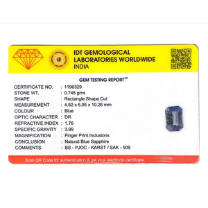 Natural Blue Sapphire 3.74 Carat Certified Loose Gemstone Wholesale - Product Image 4