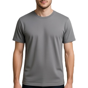 Premium Quality Cotton Men's Casual Jersey O-Neck <b>T</b>-<b>Shirt</b> Front Customized Design Soft Breathable 210g Plain Dyed Fabric Needle - Product Image 5