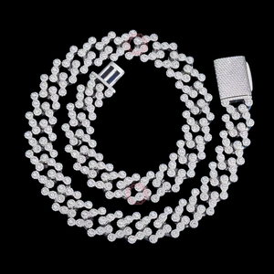 Iced Out Triple Tennis Necklace Fine Jewelry Pendants & Charms Hip Hop Chain VVS Moissanite Streetwear Jewelry - Product Image 1