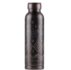 Bouteille d'eau en cuivre pur, motif lotus, sans joint, pour yoga et activités de plein air – Vente chaude - Product Image 2