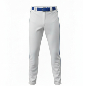 Ensemble d'uniformes de baseball sublimés unisexes |   Pantalon respirant à séchage rapide, col en V, taille élastique, bleu royal et jaune, 100 % polyester - Product Image 3