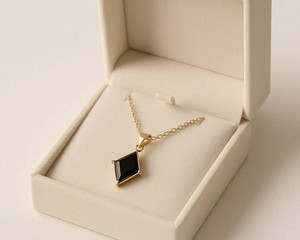 Collar con Colgante de Turmalina Negra en Forma de Cometa, Cadena Chapada en Oro y Plata, Cristal Curativo, Protección, Piedra Energética, Joyería, Regalo - Product Image 3