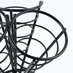 Modern Abstract Metal Wire <b>Vase</b> Black Spiral Decorative Table Accent Contemporary Handmade Home Decor Sculpture - Product Image 4