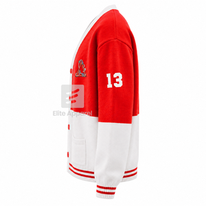 Sweat-shirt universitaire respirant personnalisé Delta Sigma Theta Sorority avec logo brodé sur le devant, rouge et blanc, manches longues, décontracté, pour femme - Product Image 3