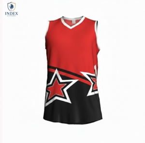 INDEX APPAREL Men's Sleeveless Basketball Jersey V-Neck Sublimated Floral Print Breathable <b>Athletic</b> Fit - Product Image 4