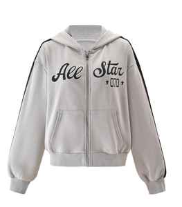 Sweat-shirts à capuche pour femmes PB&ZA, nouvelle mode 2024, décorés de broderies textiles, manches longues vintage, hauts chics pour femmes - Product Image 3