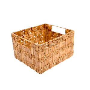 Ensemble de paniers de rangement utilitaires naturels tissés à la main, disponibles en 3 tailles, pour l'organisation du placard, des étagères, de la salle de bain et de la cuisine - Product Image 1