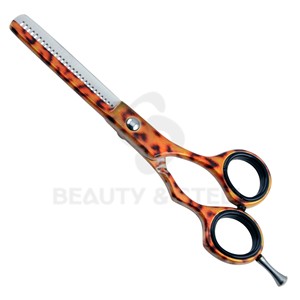 Tijeras Profesionales para Adelgazar el Cabello, Color Azul Profundo, con Tornillo Pivotante Dorado y 27 Dientes de Precisión para una Fusión Perfecta - Product Image 6