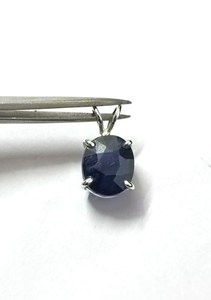 Pendentif délicat en saphir bleu taille ovale, en argent sterling 925, fait main, pierre de naissance de septembre, cadeau pour tous - Product Image 3