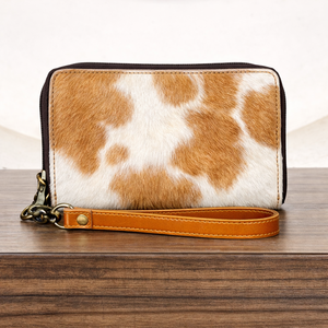 Cartera Larga de Cuero Genuino con Diseño Floral Cereza y Protección RFID, Hecha a Mano, con Espacio para Múltiples Tarjetas, para Mujer - Product Image 6