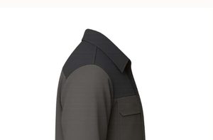 Veste de travail bicolore avec bande réfléchissante olive - Product Image 1