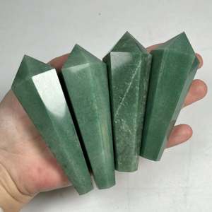 Cristaux de guérison naturels de haute qualité, pierre pointue en aventurine verte, idéale pour la décoration intérieure - Product Image 2