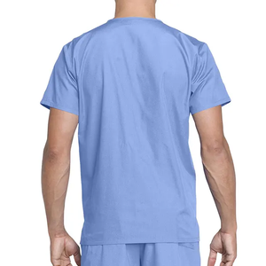 Uniformes d'hôpital pour hommes en gros, en jean, col en V uni, respirants, personnalisables, haute qualité, nouveau style, meilleures ventes - Product Image 3