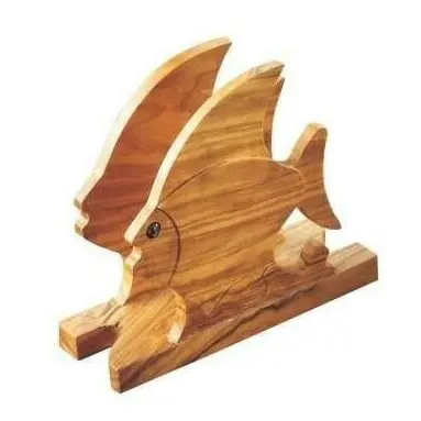 Servilletero de madera, dispensador de vajilla, diseño de pescado, servilletero estándar de mesa, decoración de Hotel para el hogar