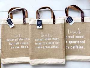 High Strength Natural Jute Grocery Carry <b>Bag</b> with Thick Handles for Sustainable Retail Packaging - Product Image 4