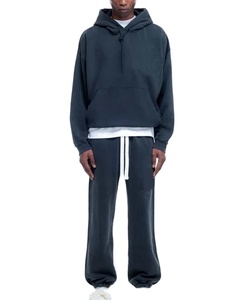 Vêtements décontractés d'hiver en gros certifiés universels Survêtement en polaire lourde Sweat à capuche en coton vierge teint lavé à l'acide - Product Image 3