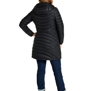 Veste d'hiver matelassée en duvet de canard brillant de luxe, fabriquée par un fabricant OEM, avec fausse fourrure pour femmes - Product Image 4