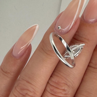 Bague de fiançailles unisexe en or 14 carats avec diamant de laboratoire marquise de 2 carats, bijoux de mariage de luxe, cadeau, certifié IGI, marque 3GRMS