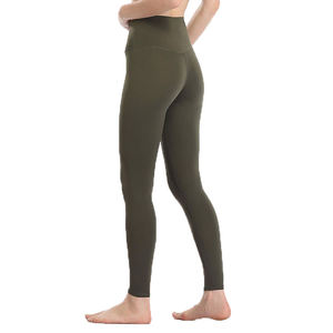 Leggings Deportivos de Cintura Alta para Mujer, de Color Sólido, Secado Rápido, Sin Costuras, de Spandex/Nailon, para Entrenamiento y Fitness - Product Image 6