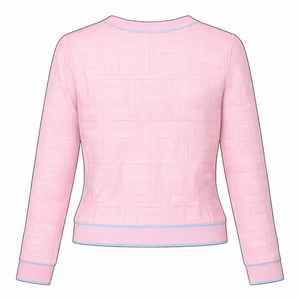Cardigan rose pour femme, boutonné, en maille, à manches longues, coupe ajustée, décontracté, pour le bureau, vente en gros OEM en vrac - Product Image 2