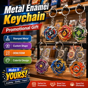 Llavero <span class=keywords><strong>de</strong></span> Metal <span class=keywords><strong>Beyblade</strong></span> Personalizado con Colores Esmaltados para Regalo Promocional - Product Image 1