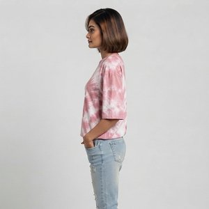 Camiseta Oversize de Mujer con Lavado Ácido, Estilo Vintage, Algodón Lavado, Casual, Streetwear, Ajuste Holgado Personalizado, Camisetas para Dama - Product Image 3