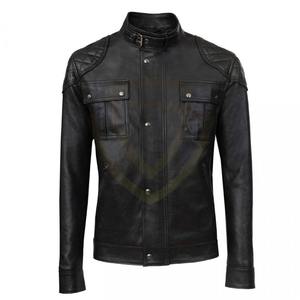 Chaqueta de cuero casual personalizable para hombre con tacto suave y estilo relajado, chaqueta de cuero de invierno - Product Image 1