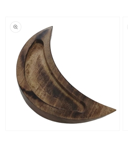 New wooden crafted handmade moon shape candle holder trending - handcrafted indian artisans here - Product Image 1