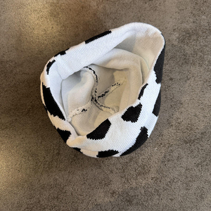 Bonnet en acrylique uni avec revers tricoté et logo personnalisé, motif écossais numérique, idéal pour les voyages - Vente en gros - Product Image 3