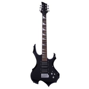 Borsa per Chitarra con Design a Fiamma, Pickup HSH, Paddle Rocker, Cavo, Chiave, Colore Nero - Product Image 2