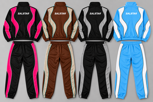ชุดวอร์มผู้ชาย Salstar แบบ Color Block เสื้อแจ็คเก็ตซิประบายอากาศและกางเกงจ็อกเกอร์ ชุดกีฬาสำหรับฤดูใบไม้ผลิ รับผลิตโลโก้แบรนด์ตามสั่งจากโรงงาน - Product Image 4