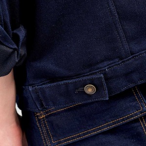 OEM Men's High Street Winter <b>Denim</b> Jean Jacket Collarless Breathable Casual Outwear Button up <b>Coat</b> Oversize for Men - Product Image 6