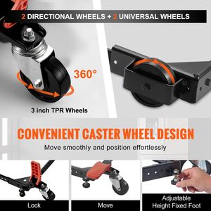 Base Mobile Universale Robusta Girevole con Capacità di Carico di 227 kg, Regolabile 30x30 cm e 90x90 cm, Design Industriale per Casa Intelligente - Product Image 3