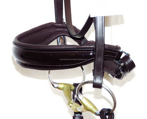 Bride en cuir véritable de qualité supérieure pour cheval disponible en plusieurs couleurs et plusieurs tailles - Product Image 5