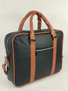 Bolso Mensajero Premium para Portátil de Viaje, con Detalles en Cuero PU, Asas Dobles, Correa de Hombro Ajustable y Bolsillo Frontal con Cremallera, para Oficina - Product Image 3