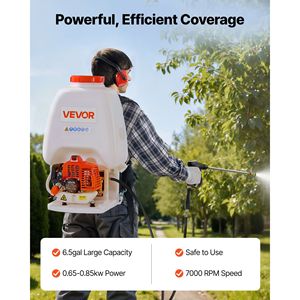 Zaino spruzzatore a Gas da 26,5 cc 0,9 CV da 6.5 galloni serbatoio 24 ugelli bacchetta efficiente 0,9 CV - Product Image 2