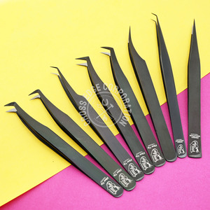 Wholesale Lash Extension Tweezers Private Label Vendor Eyelash Tweezer False Lashes Mega Volume Black Packaging <b>Boxes</b> - Product Image 1