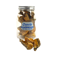 Friandises croquantes pour chats à base de peau de morue, riches en protéines, formule OEM/ODM, vitamines et minéraux, 6-24, 70g, nourriture sèche sans additifs artificiels
