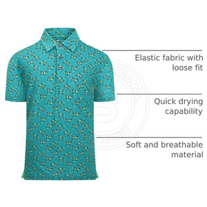Elegante Camiseta de Polo de Golf Juvenil de Alta Calidad, Manga Corta, Transpirable, Ropa Deportiva, Prendas Deportivas Informales - Product Image 3