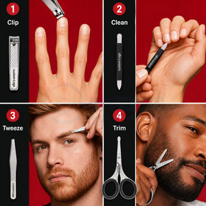 Professional Men's Grooming Kit with Nail Care Tools - Product Image 4