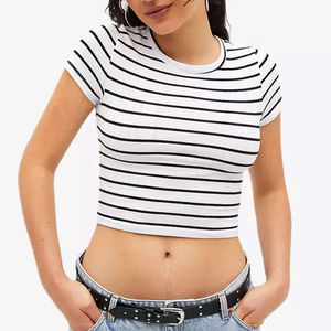 Vente en gros de t-shirts courts pour femmes de qualité supérieure, style unique, nouvelle mode estivale, t-shirts courts pour femmes en vente - Product Image 2