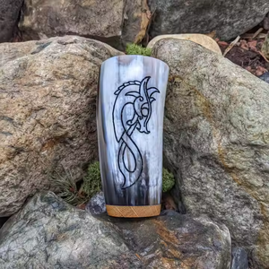 Crescent Crafts Mug Dragon Écologique avec Couvercle Anti-Fuite en Corne de Buffle pour la Conservation des Aliments, Idéal pour les Fêtes et les Amis, MULTI CRAFT - Product Image 4