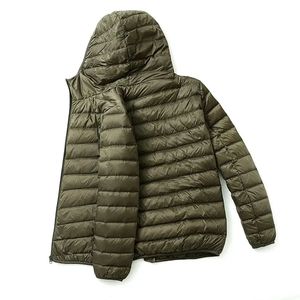 2025 Men's New Duck Super Light Hooded Feather Coat Lightweight Thermal <b>Jacket</b> Zipper Closure Formal Camouflage for Spring - Product Image 1