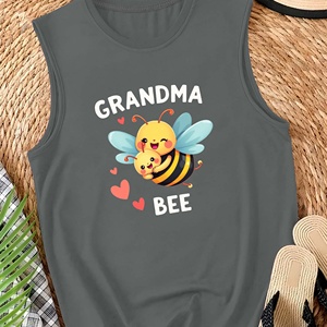 Camiseta sin mangas de punto informal para mujer GRANDMA BEE con logotipo frontal - Product Image 3