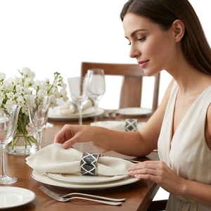 Elegantes y Modernos Anillos para Servilletas con Incrustaciones de Hueso, Ecológicos, Duraderos, para Decoración del Hogar, Precio al por Mayor Directo de la India - Product Image 1