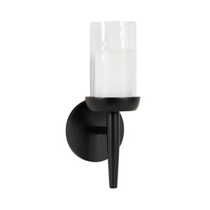Porte-bougie mural en bois de haute qualité à 1 bras, noir, décoratif, pour la décoration intérieure de la maison, à prix abordable - Product Image 1